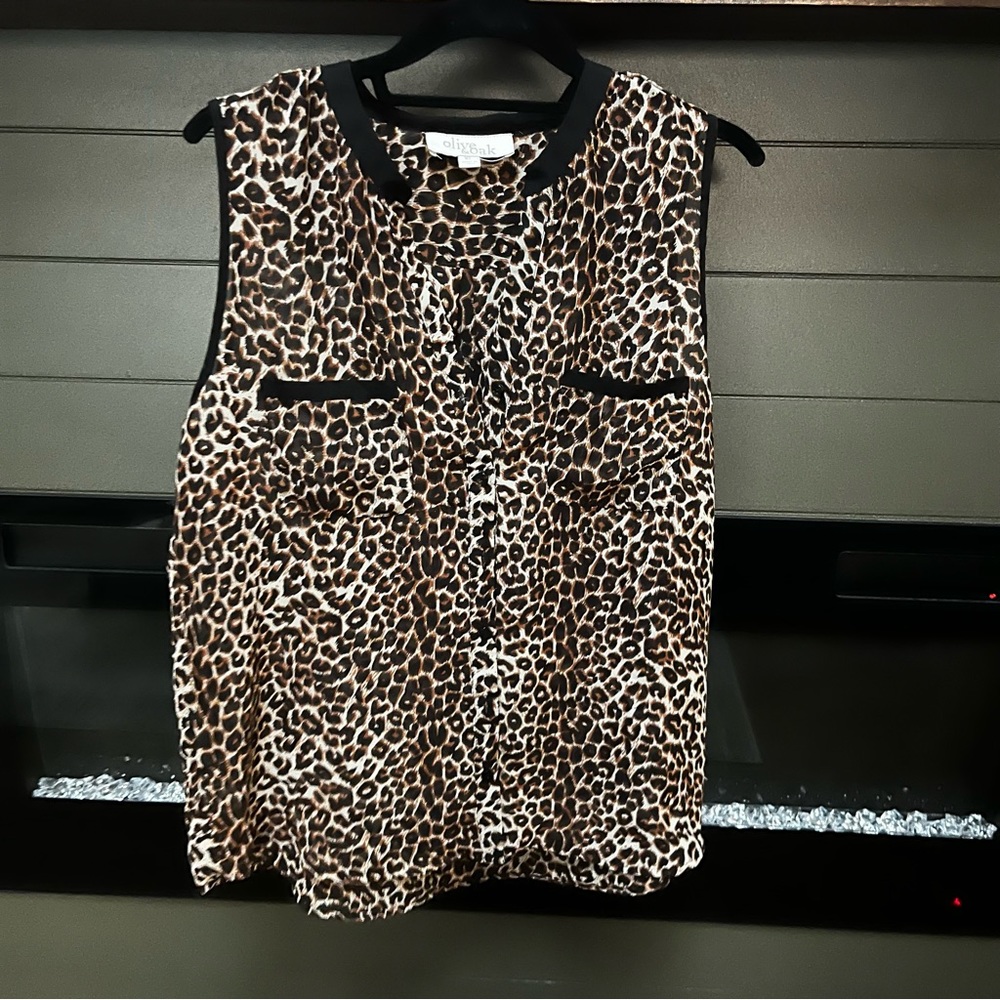 Animal Print Tank Top by Olive & Oak- Size XL - Like New